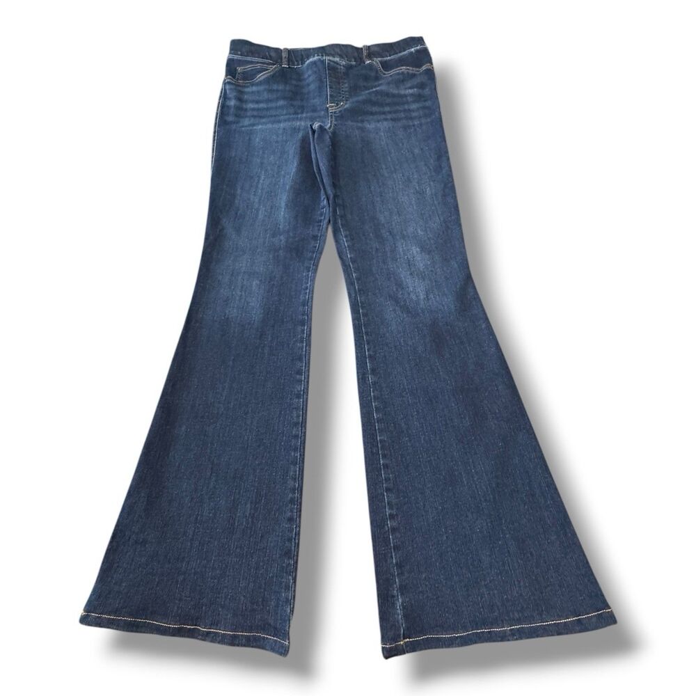 SPANX 20327R Flare Midnight Shade Pull-on Stretch Denim Jeans Women’s Sz XL